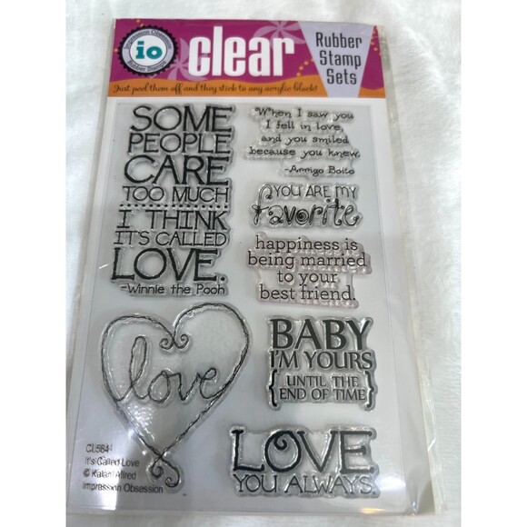 Impression Obsession Steel Dies CL564-It's Called Love Stamps - Picture 1 of 2
